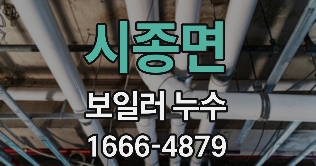 시종면 보일러 누수