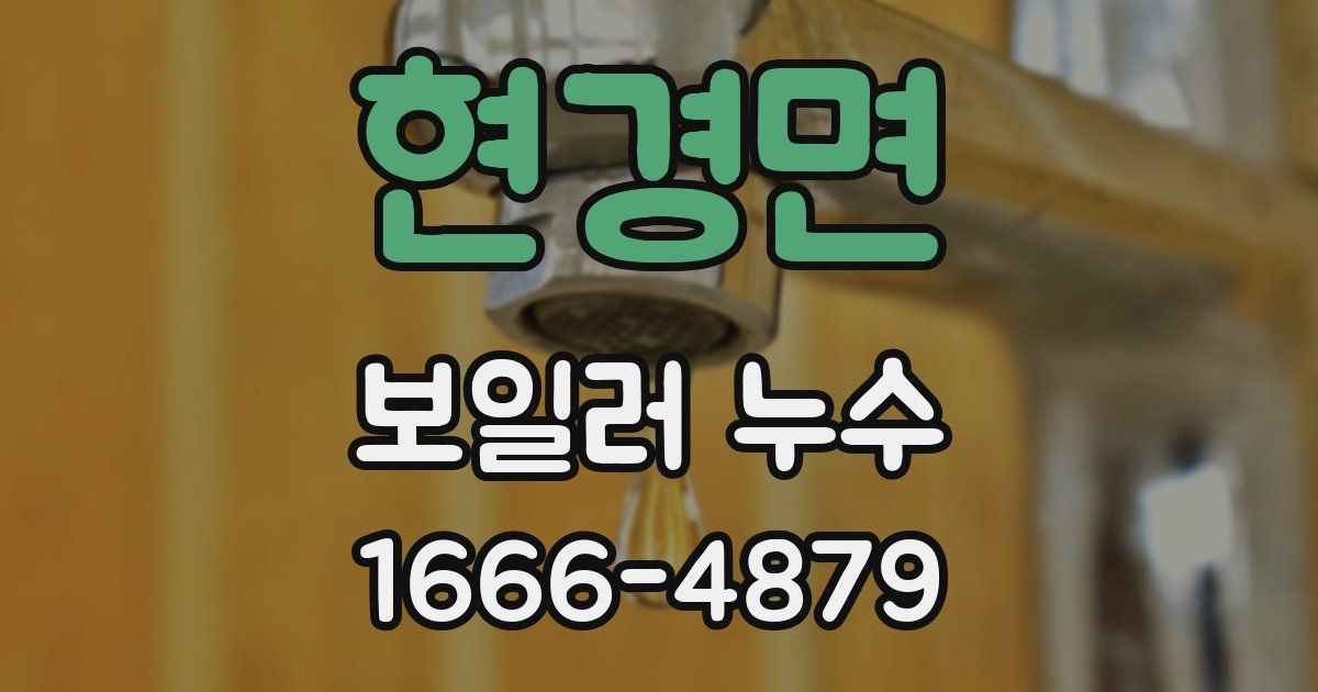현경면 보일러 누수