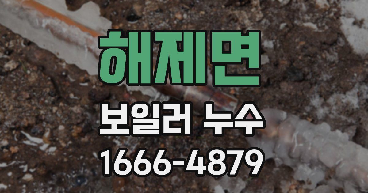 해제면 보일러 누수