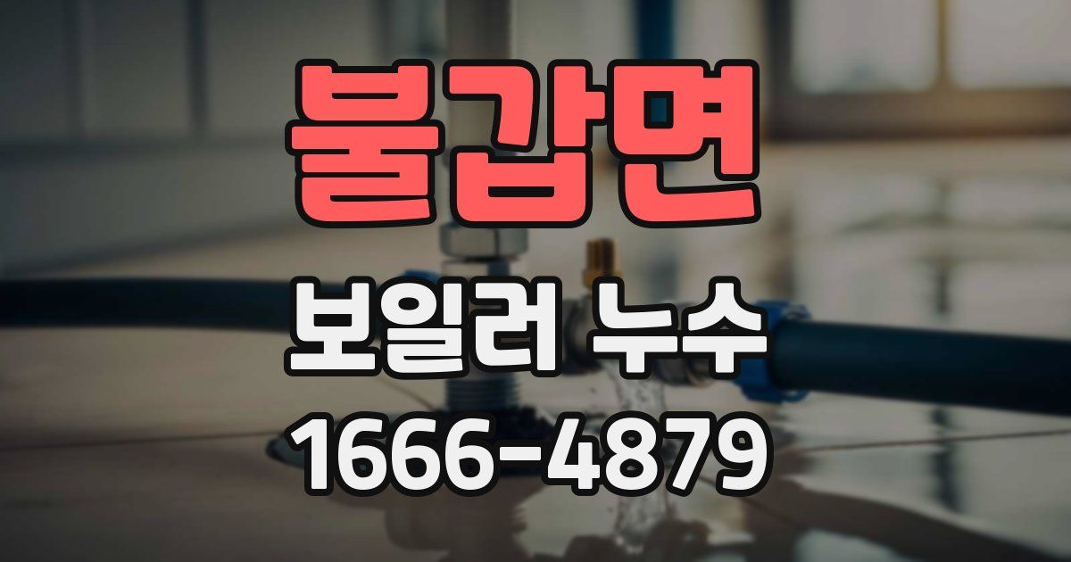 불갑면 보일러 누수