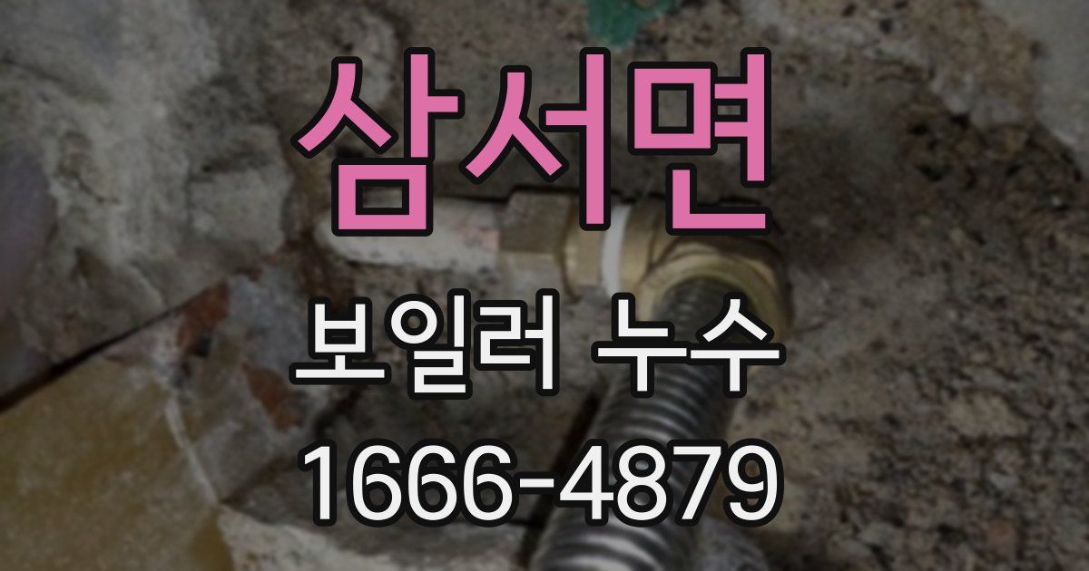 삼서면 보일러 누수