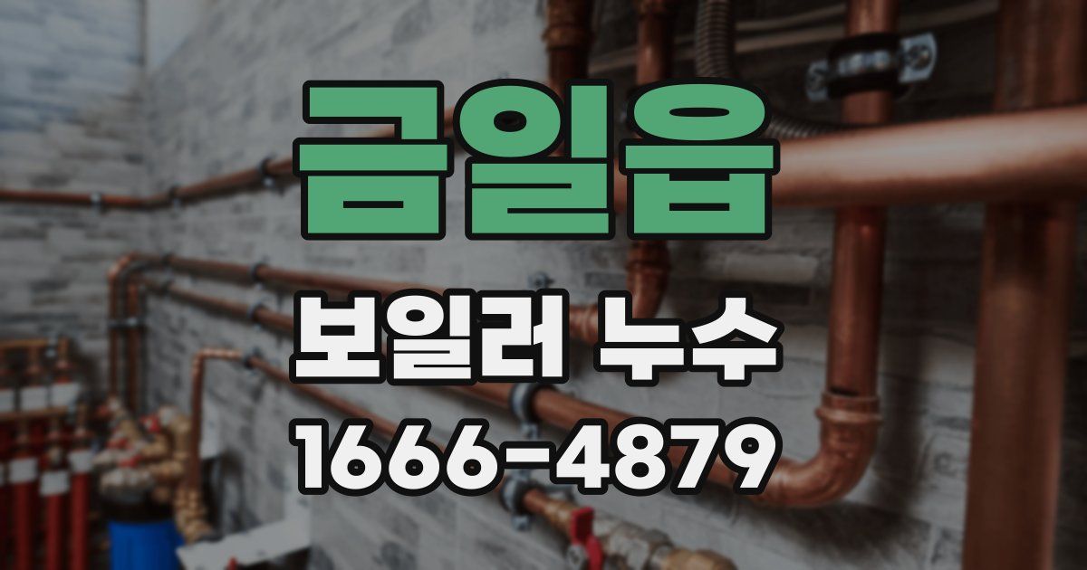 금일읍 보일러 누수