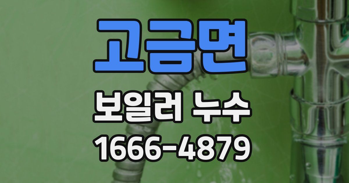 고금면 보일러 누수