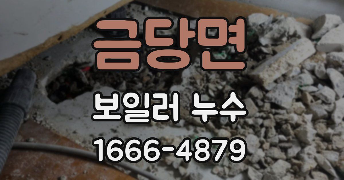 금당면 보일러 누수