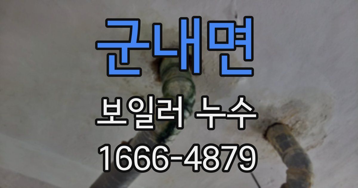 군내면 보일러 누수