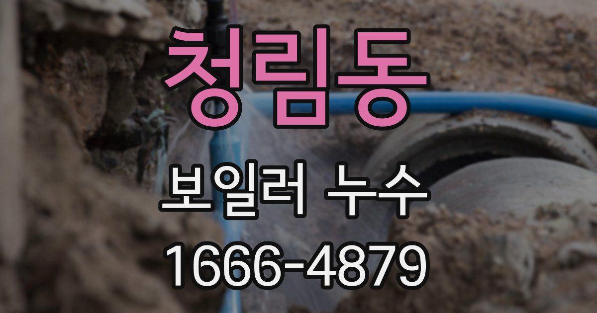 청림동 보일러 누수