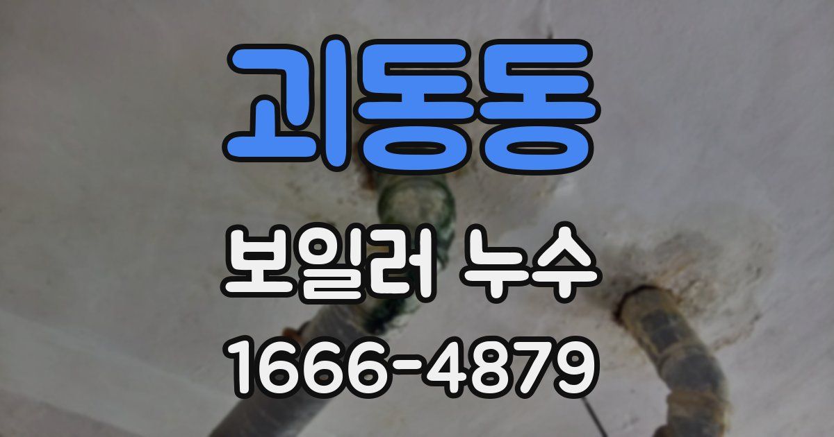 괴동동 보일러 누수