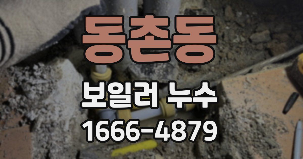동촌동 보일러 누수