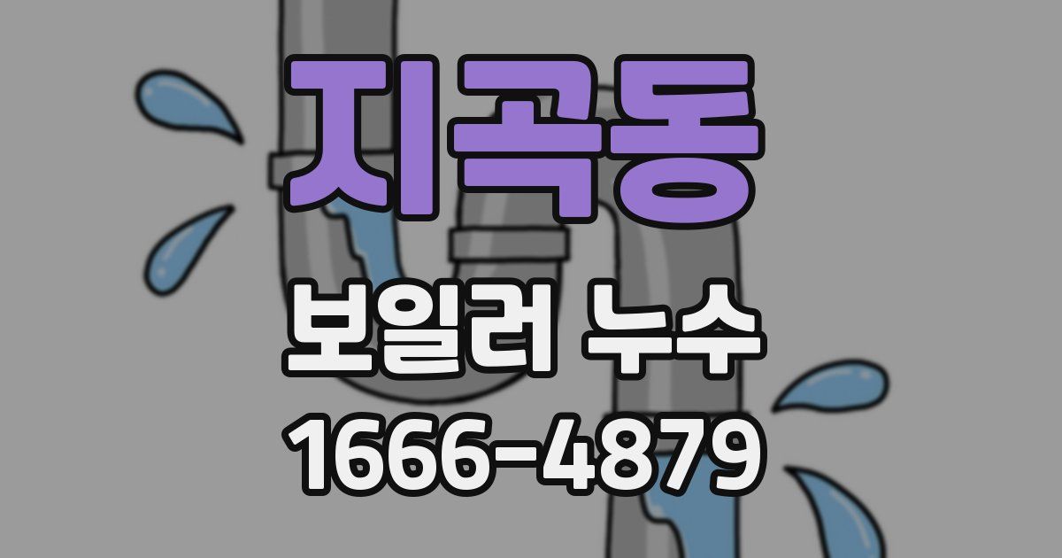 지곡동 보일러 누수