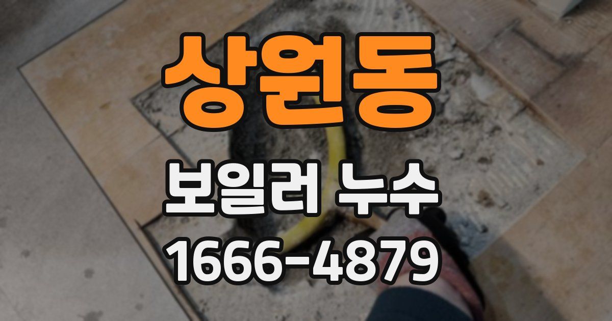 상원동 보일러 누수