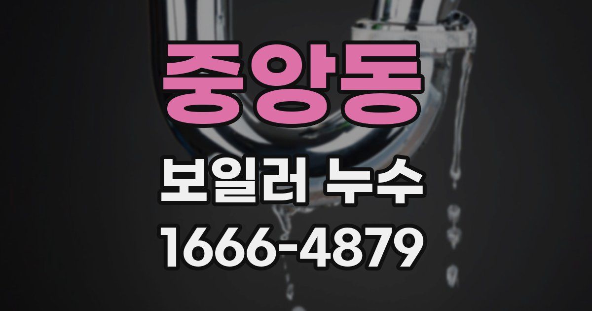 중앙동 보일러 누수