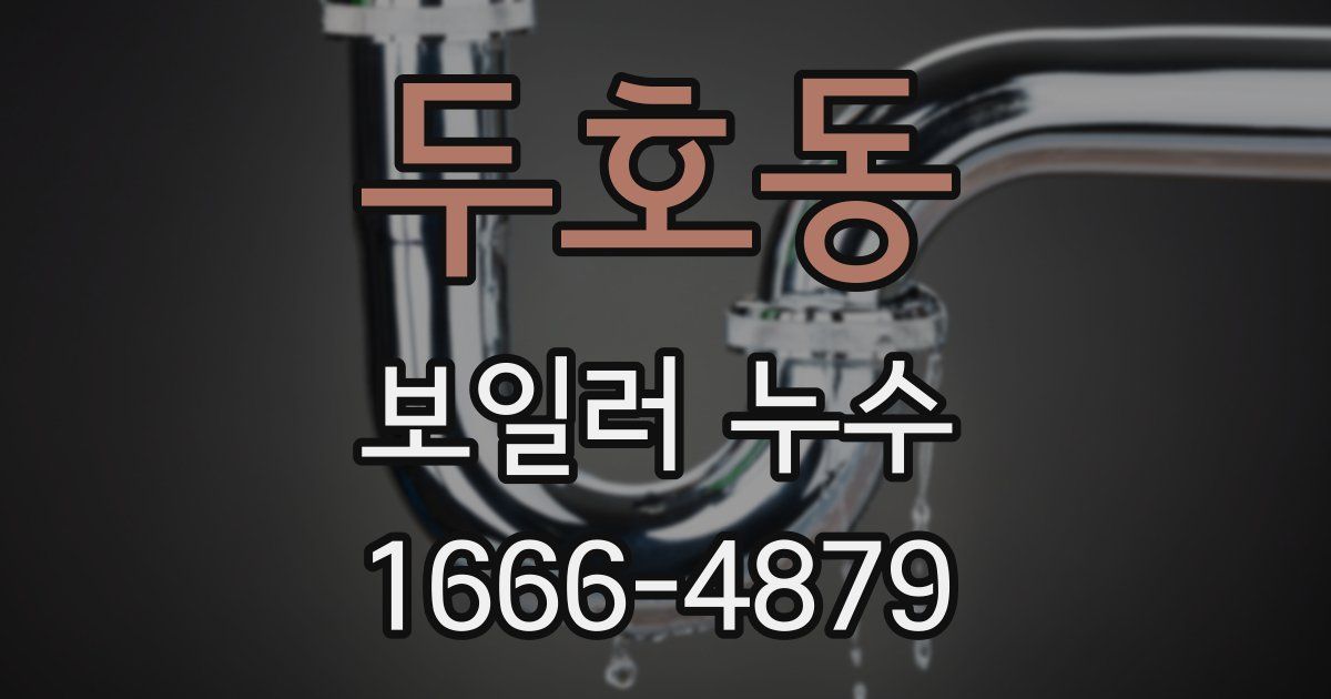 두호동 보일러 누수