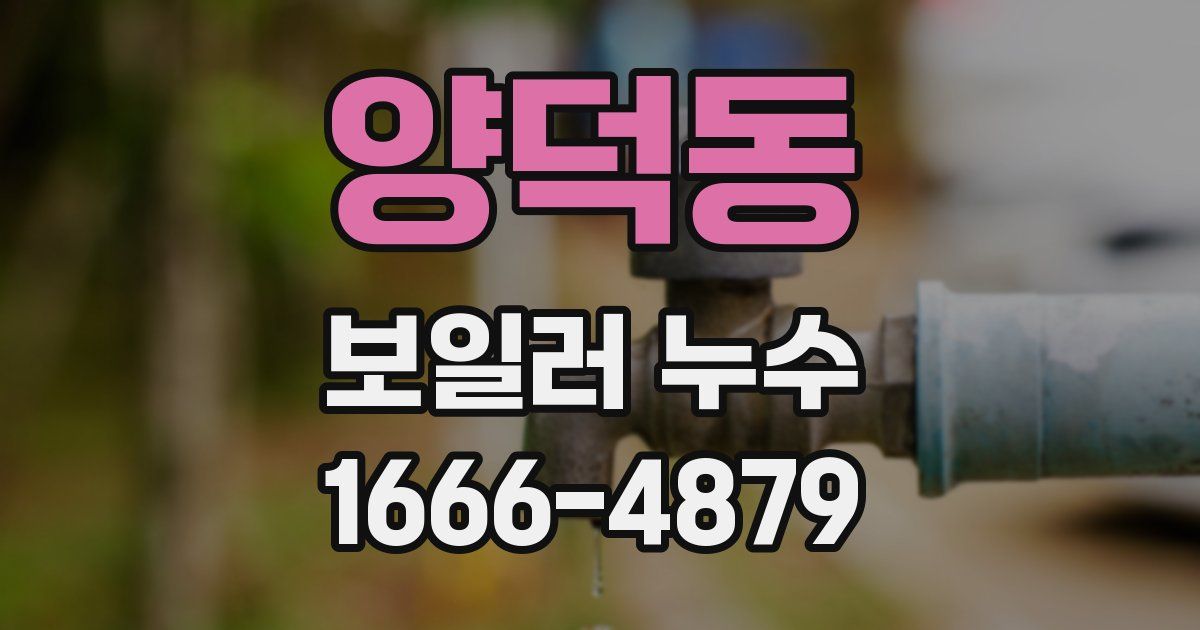 양덕동 보일러 누수