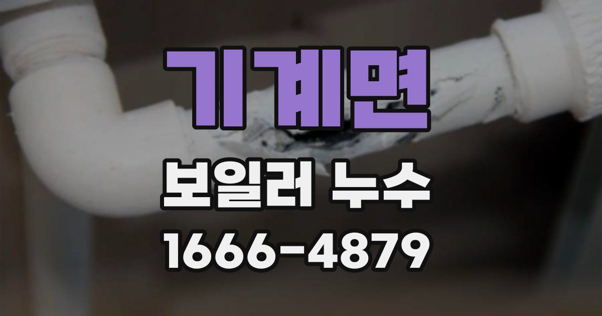 기계면 보일러 누수