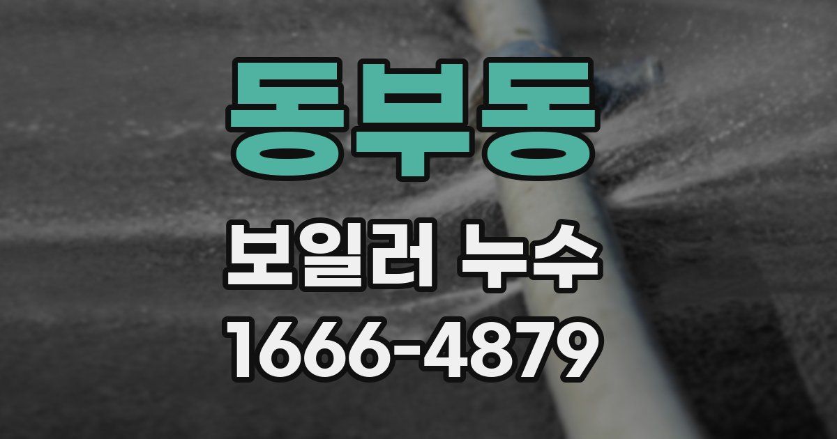 동부동 보일러 누수