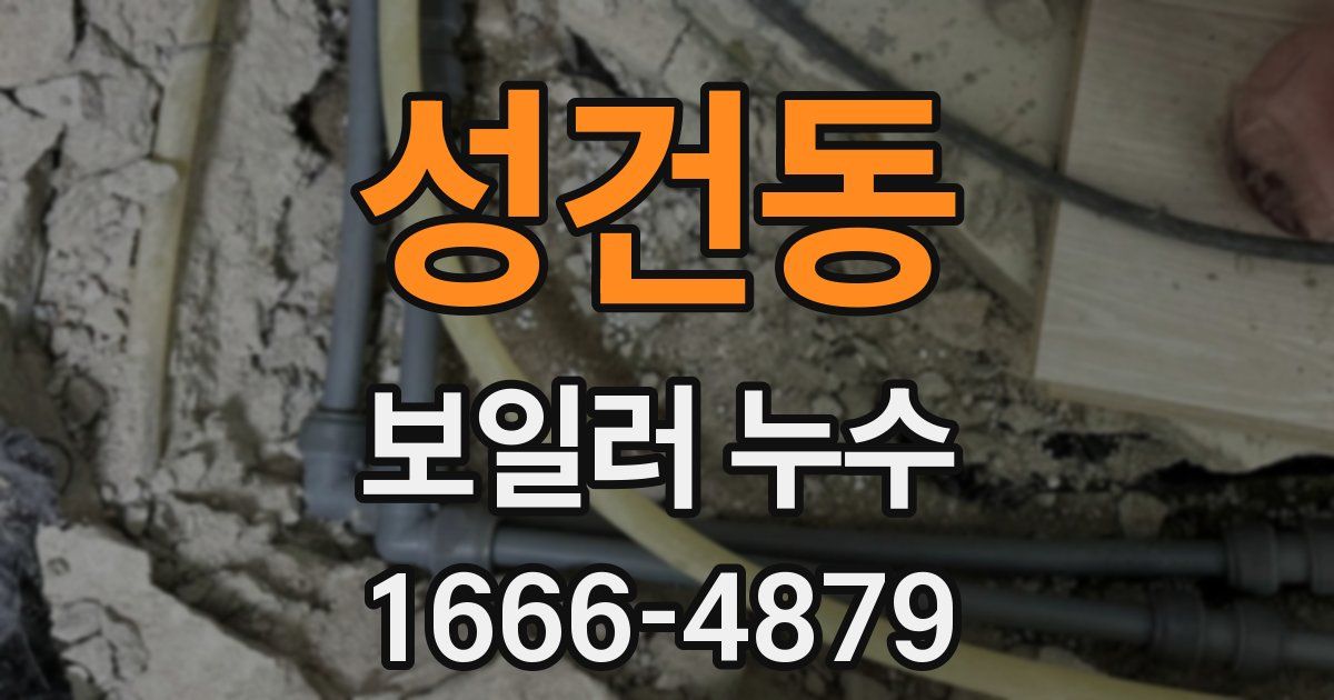 성건동 보일러 누수