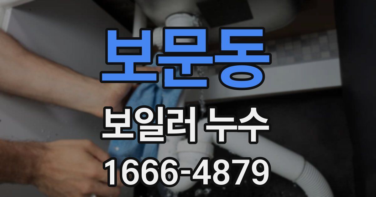 보문동 보일러 누수