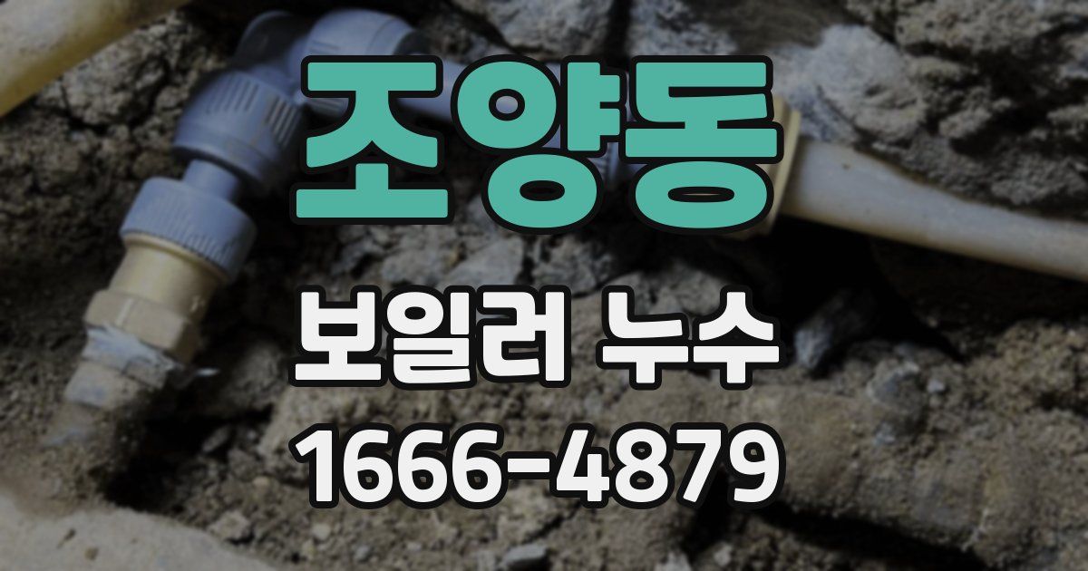 조양동 보일러 누수