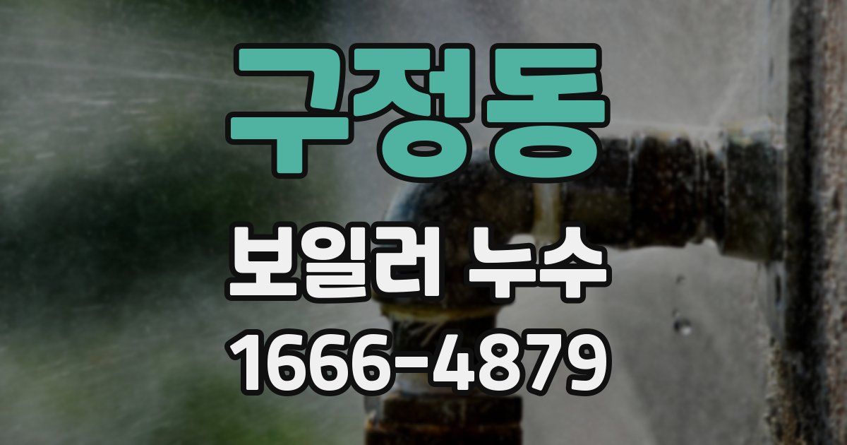 구정동 보일러 누수