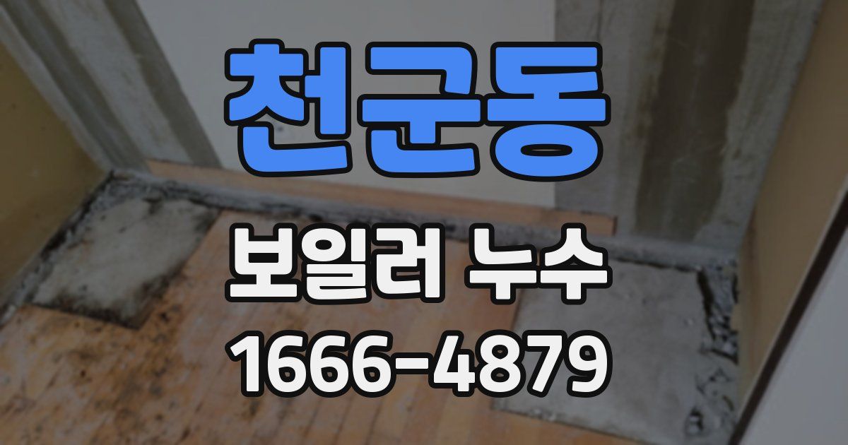 천군동 보일러 누수