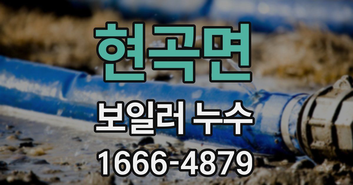 현곡면 보일러 누수