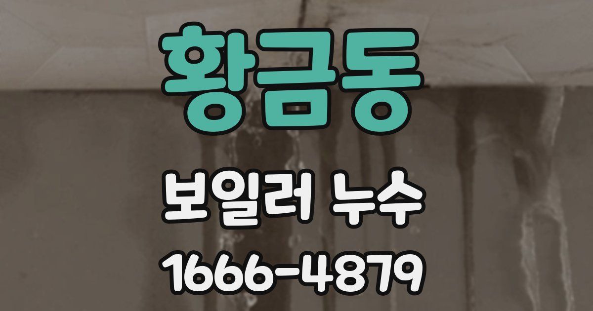 황금동 보일러 누수