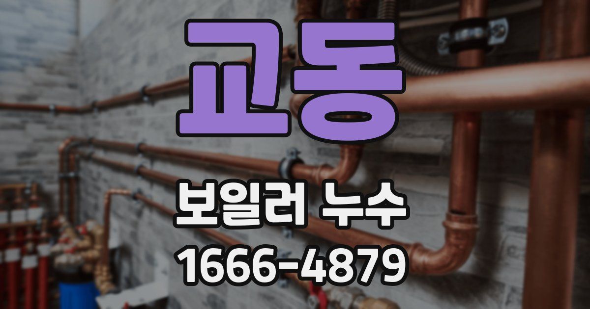 교동 보일러 누수