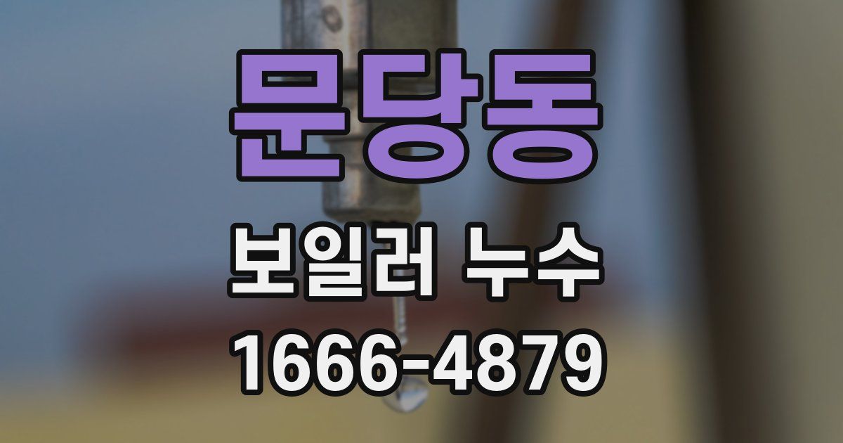 문당동 보일러 누수
