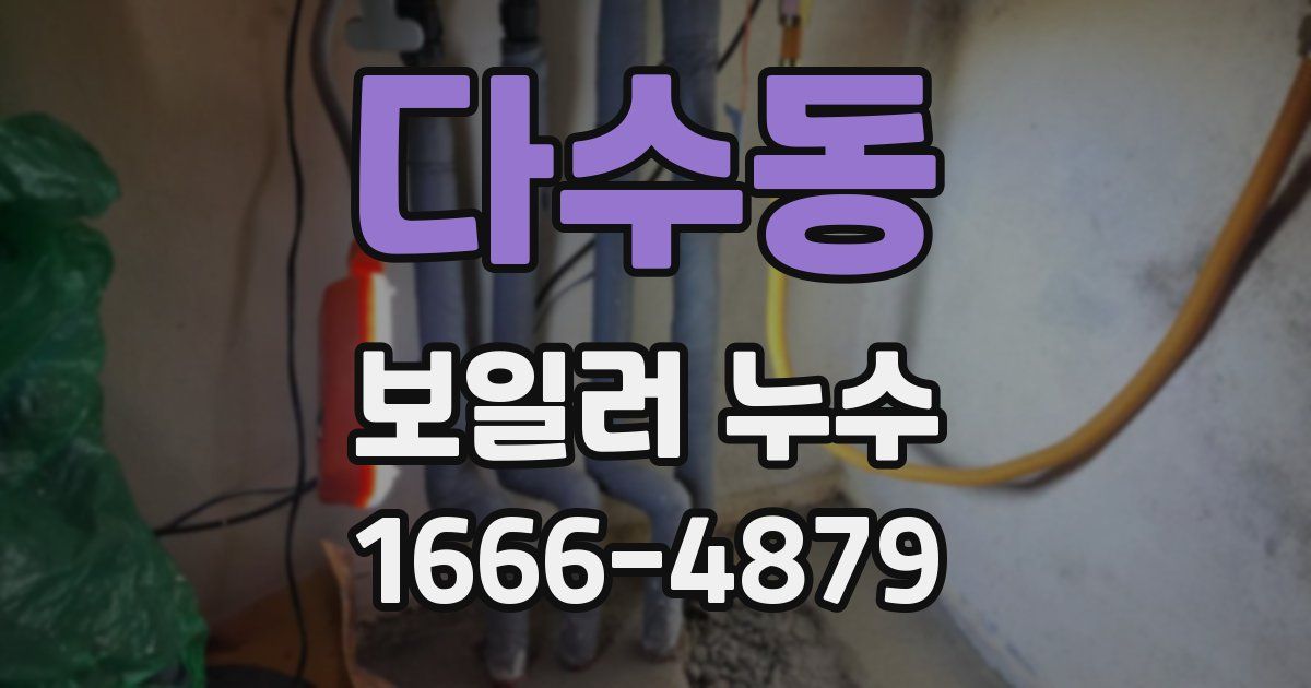 다수동 보일러 누수