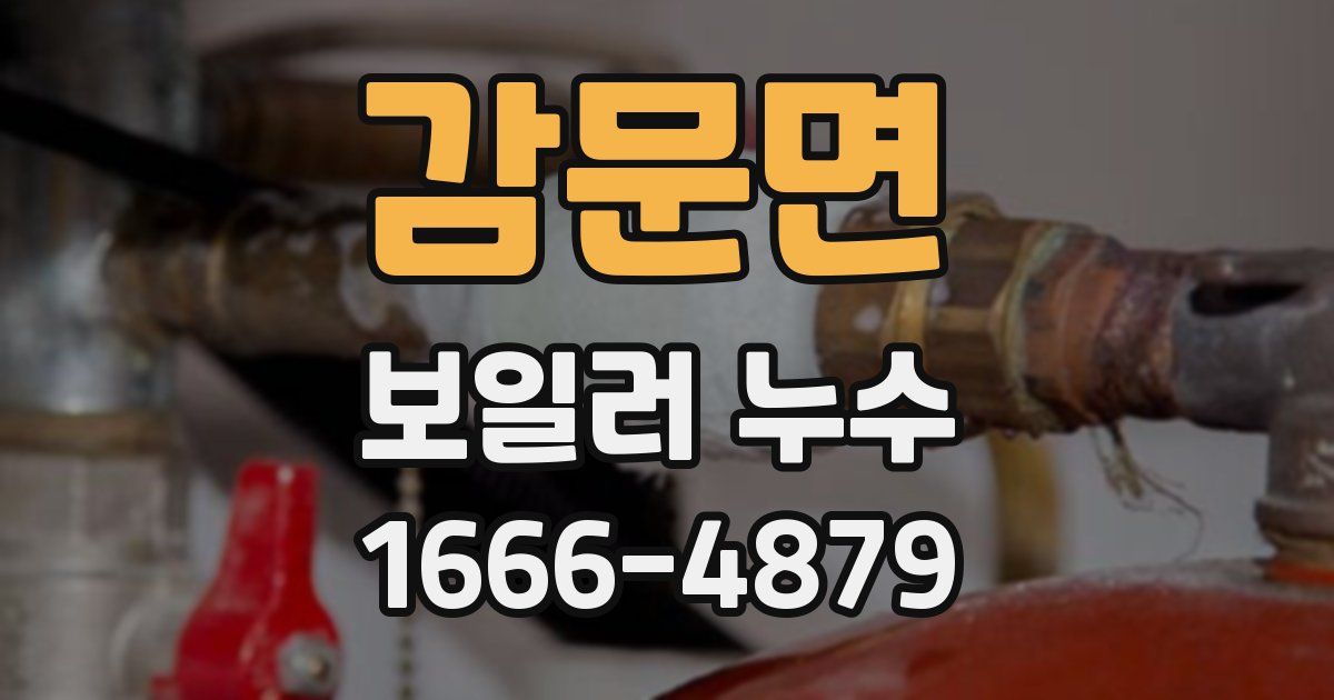 감문면 보일러 누수