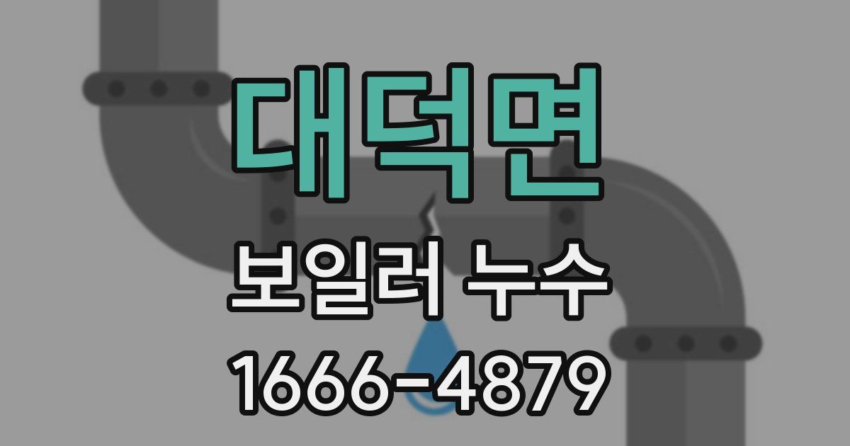 대덕면 보일러 누수
