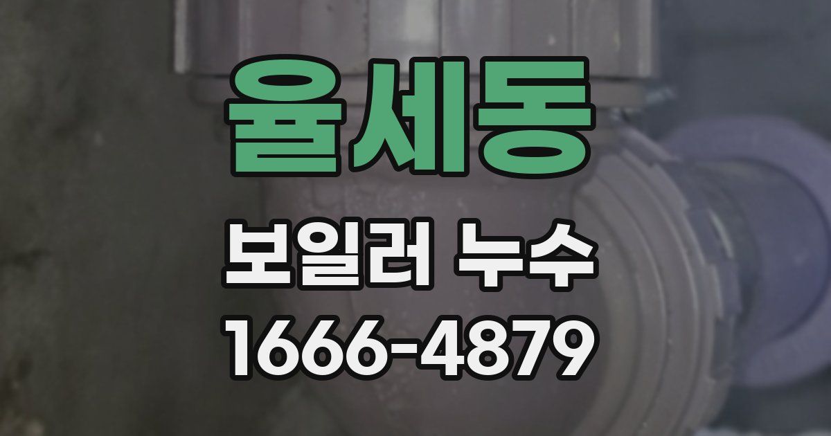 율세동 보일러 누수