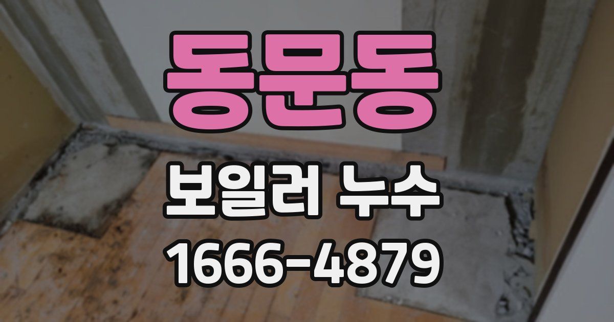 동문동 보일러 누수