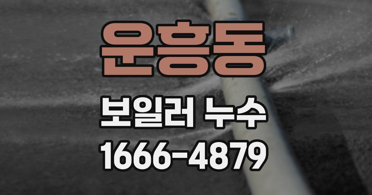 운흥동 보일러 누수