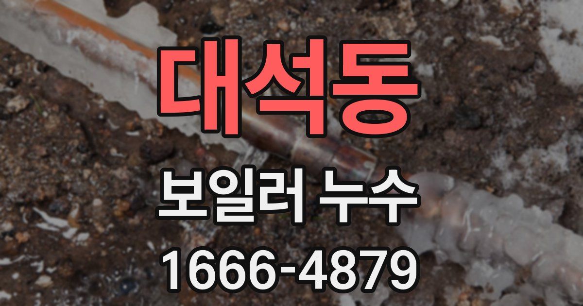 대석동 보일러 누수