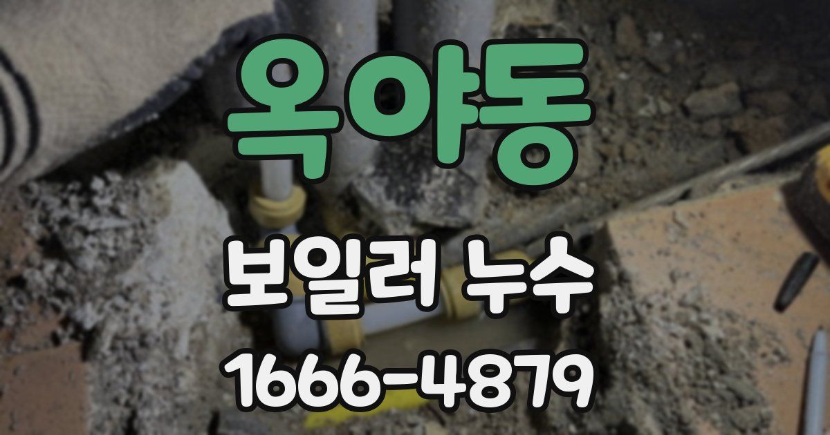 옥야동 보일러 누수
