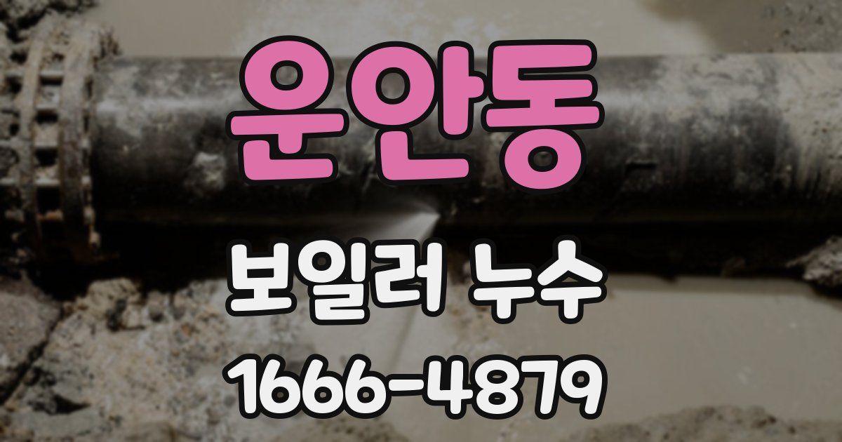 운안동 보일러 누수