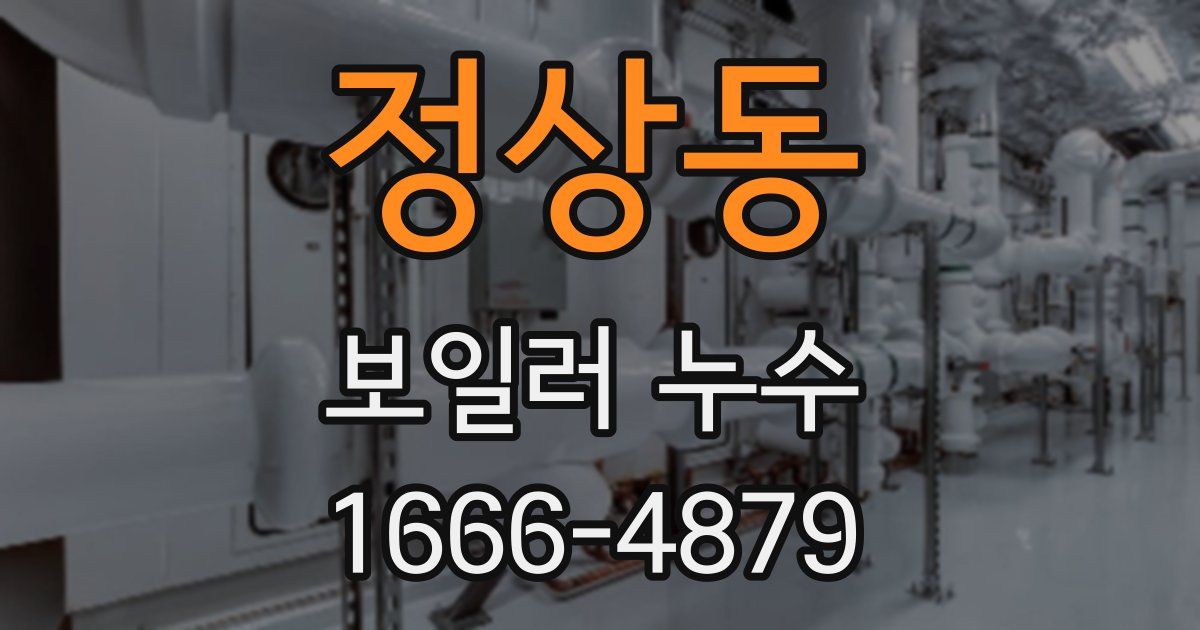 정상동 보일러 누수