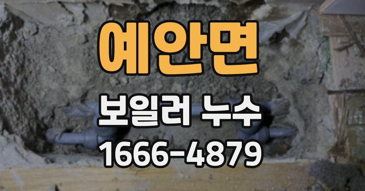 예안면 보일러 누수