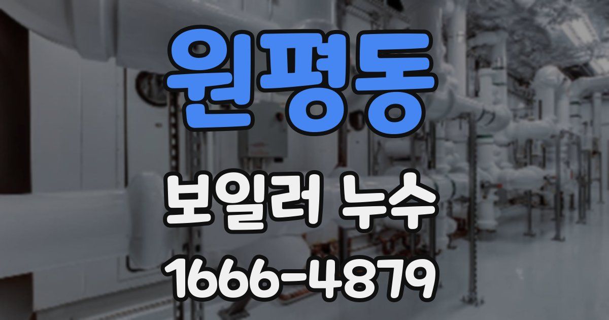 원평동 보일러 누수