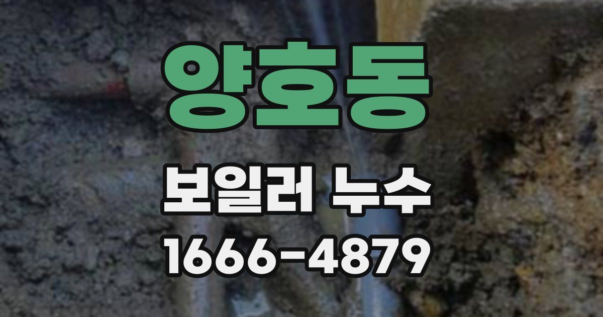 양호동 보일러 누수