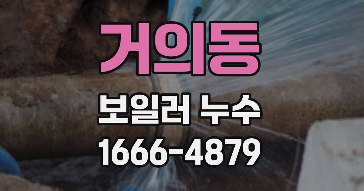 거의동 보일러 누수