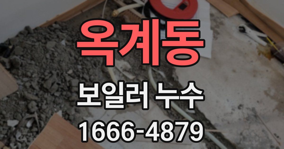 옥계동 보일러 누수