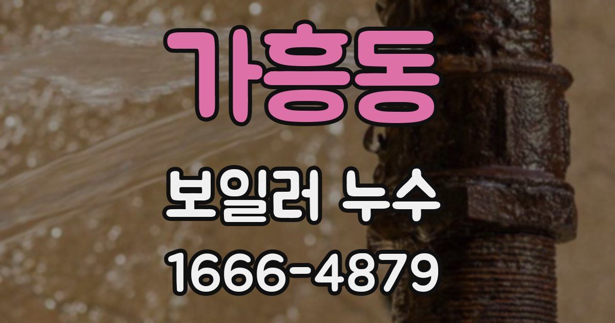 가흥동 보일러 누수