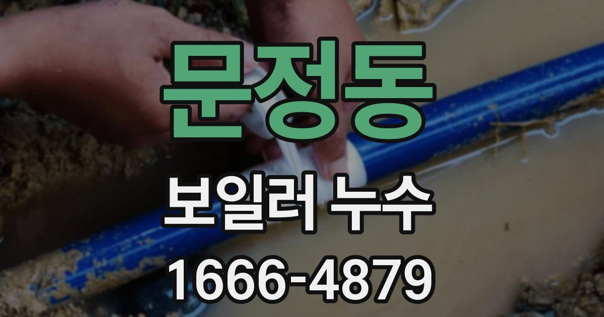 문정동 보일러 누수
