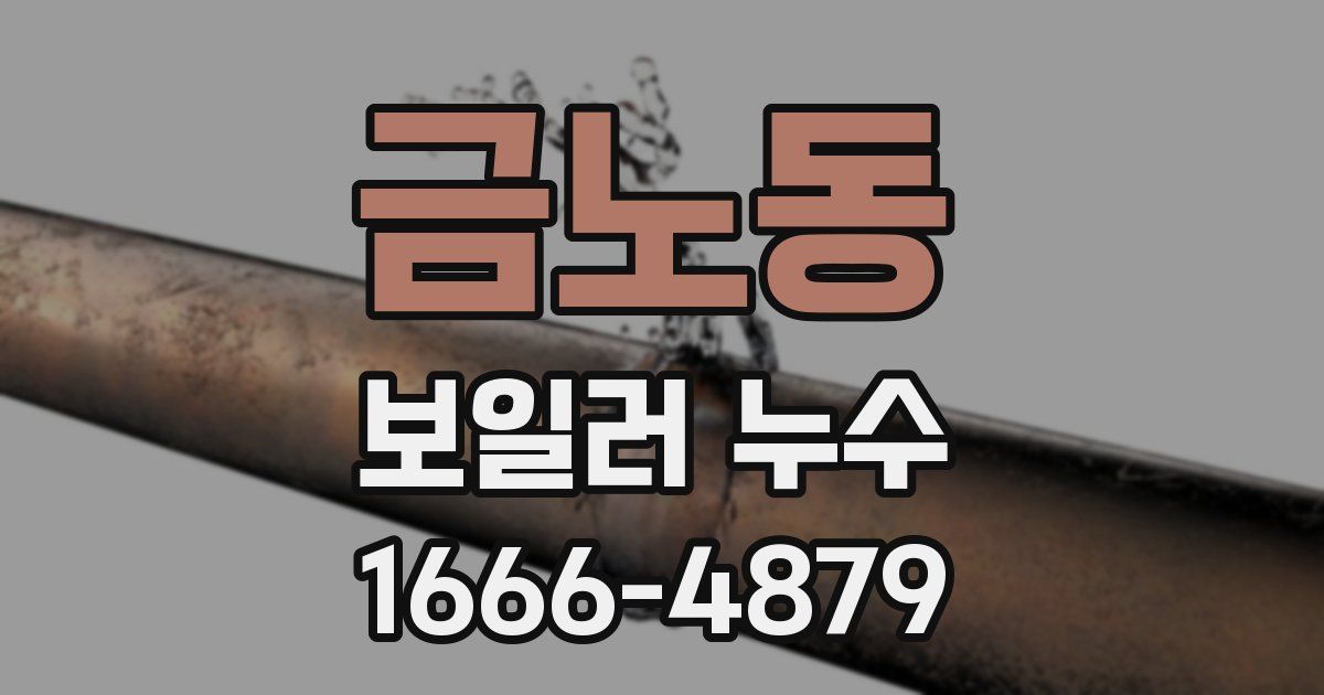 금노동 보일러 누수