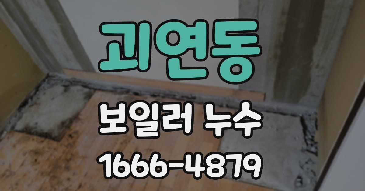 괴연동 보일러 누수