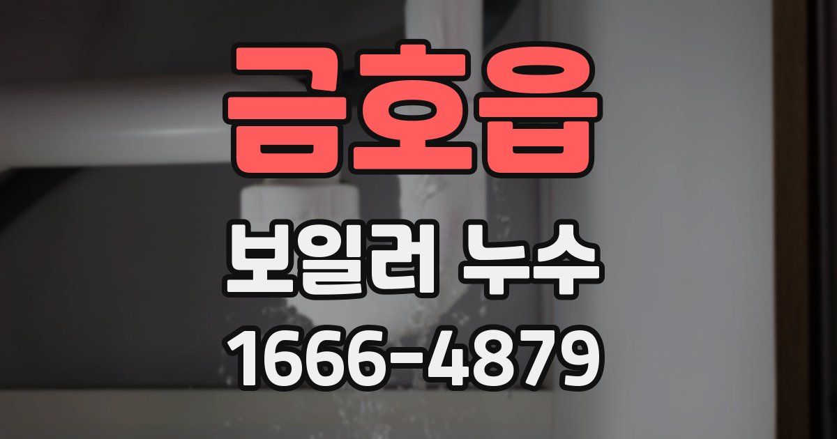 금호읍 보일러 누수