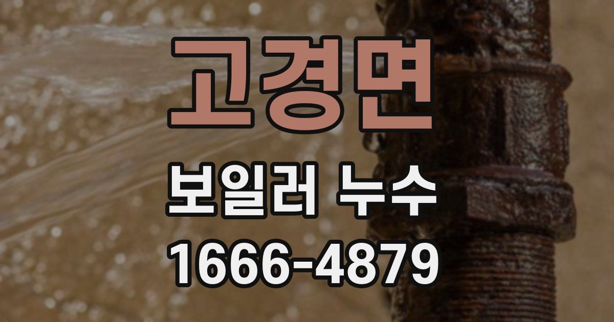 고경면 보일러 누수