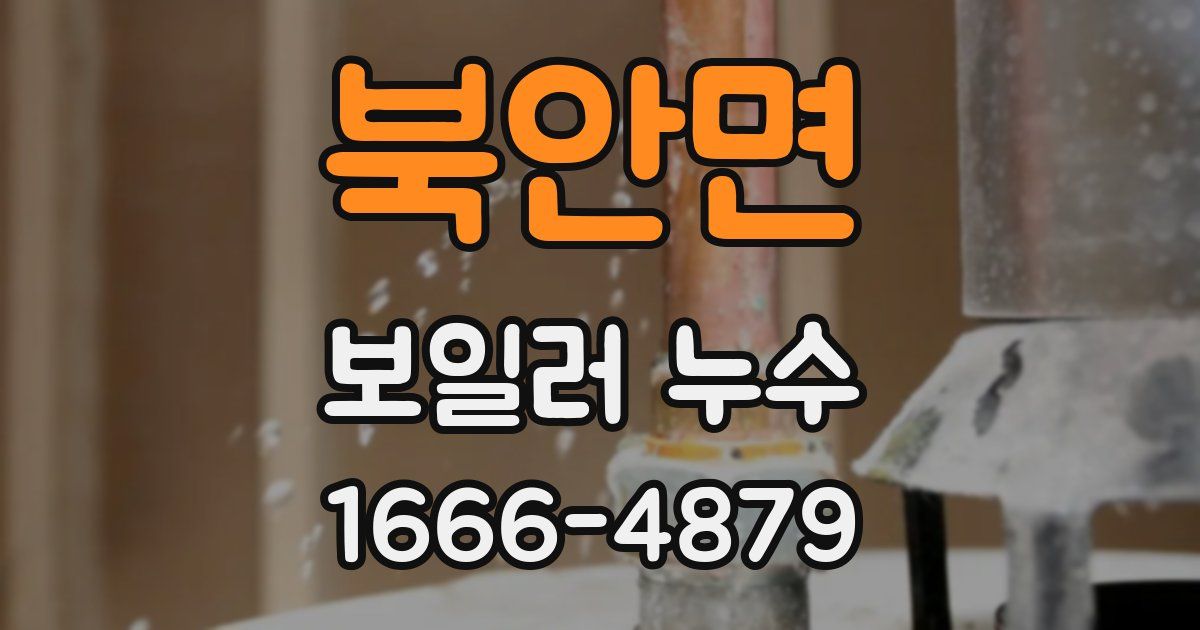 북안면 보일러 누수